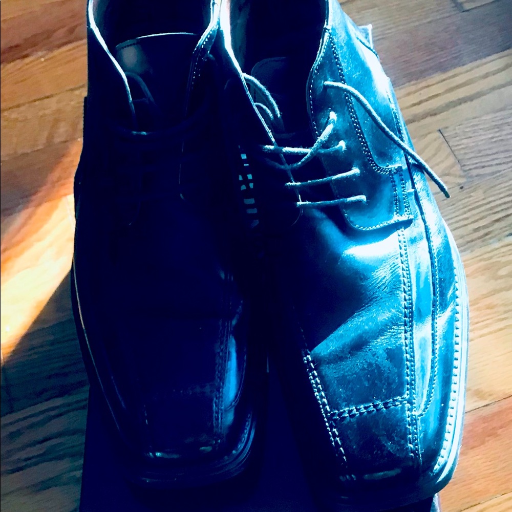 Zengara Black Leather Lace Up Size 11